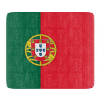 Pequeña tabla de corte de vidrio con bandera de Po