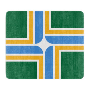 Cortar Pequeña tabla de corte de vidrio con bandera de Po