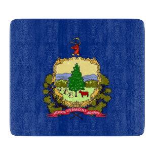 Cortar Pequeña tabla de corte de vidrio con bandera de Ve