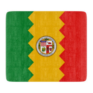 Cortar Pequeña tabla de corte de vidrio con bandera Los Á