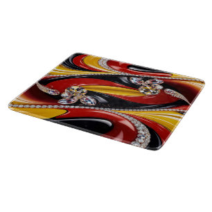 Cortar Pequeña tabla de corte de vidrio con colores belga