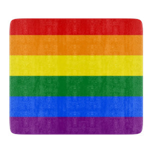 Cortar Pequeña tabla de corte de vidrio con la bandera de