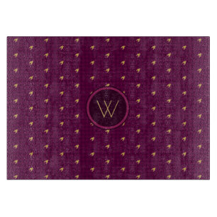 Cortar Pink con tabla de corte de gallo con acento dorado