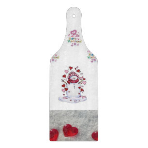 Cortar Snowman, El día de San Valentín de la tabla de cor