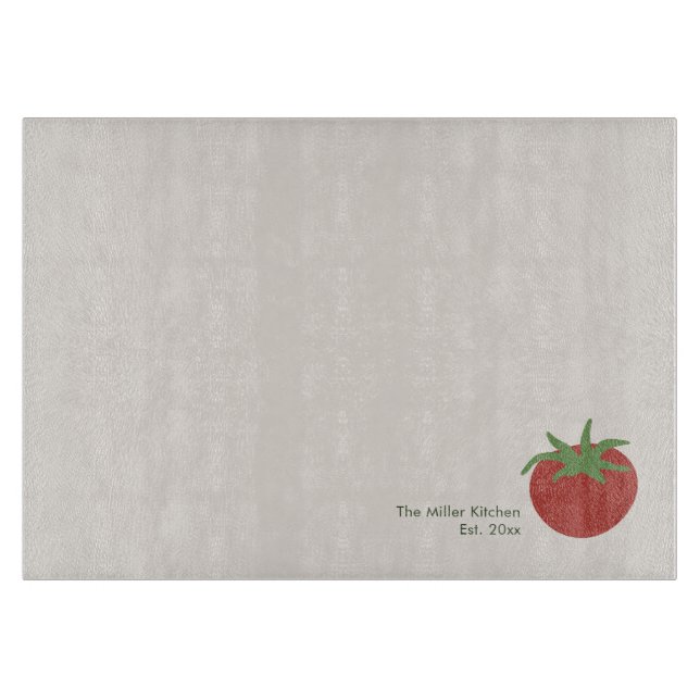 Cortar Tabla de cocina familiar de tomate rojo minimalist (Anverso)