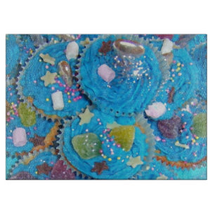 Cortar Tabla de corte con Cupcakes Azules