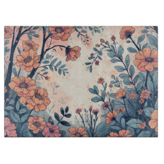 Cortar Tabla de corte con diseño de flor abstracta