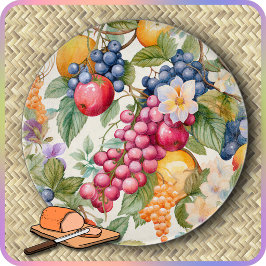 Cortar TABLA DE CORTE - Cubierta de Frutas Coloridas - Re