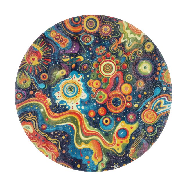 Cortar Tabla de corte de arte hippie (Anverso)
