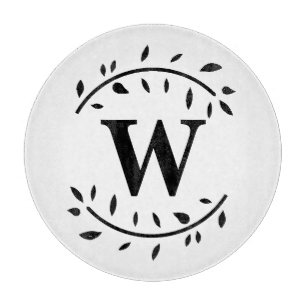 Cortar Tabla de corte de hojas personalizadas de monogram