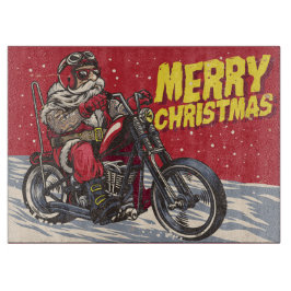 Cortar Tabla de corte de Navidades de motociclismo Santa