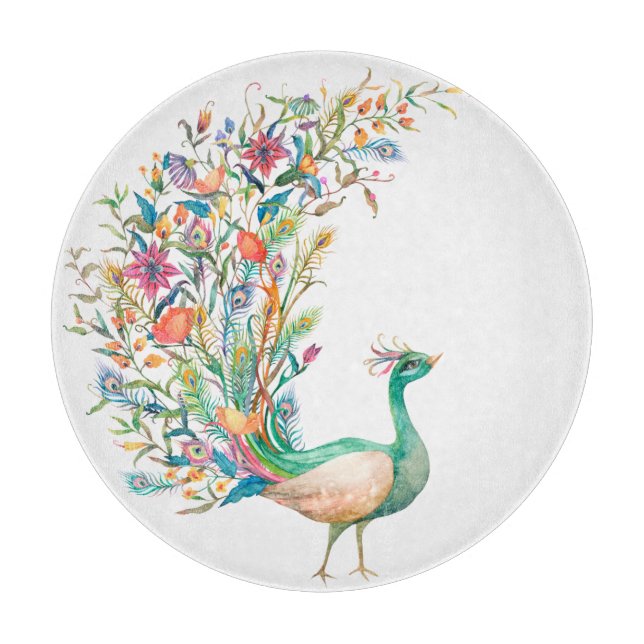 Cortar Tabla de corte de pavo real (Anverso)