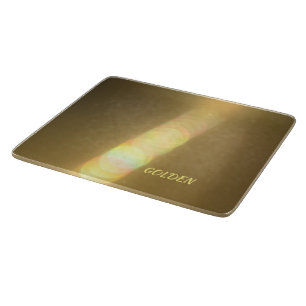 Cortar Tabla de corte de vidrio brillante dorado