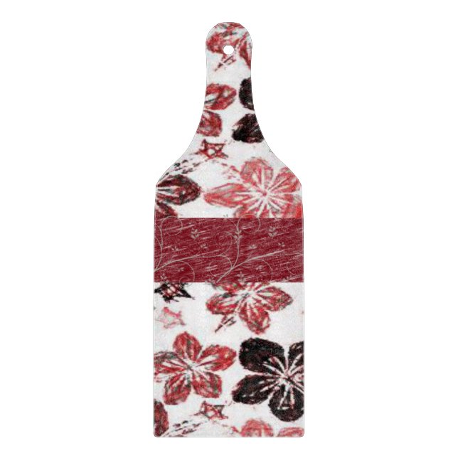Cortar Tabla de corte de vidrio Floral (Anverso)