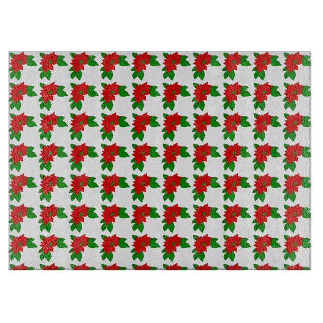 Cortar Tabla de corte de vidrio poinsettias (Anverso)