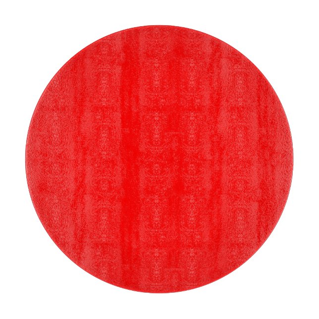 Cortar Tabla de corte de vidrio redonda roja (Anverso)