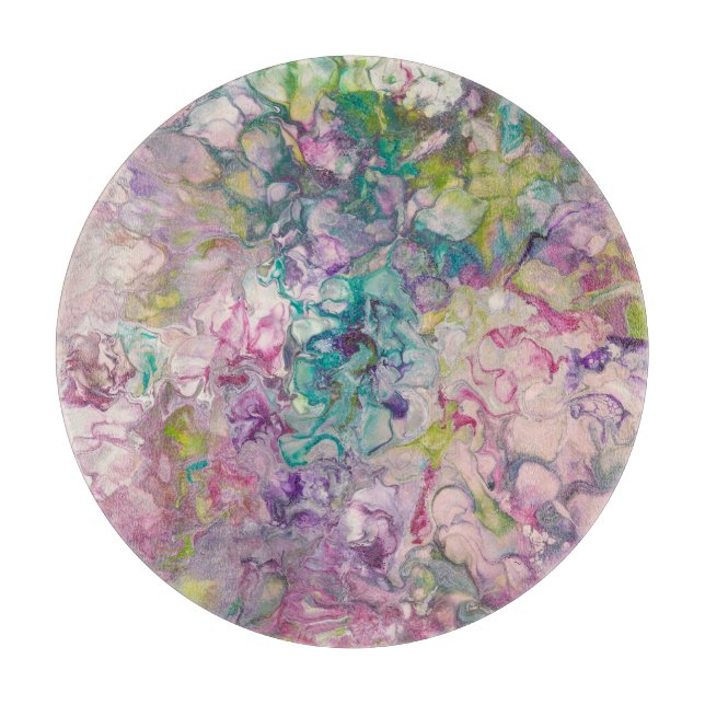 Cortar Tabla de corte de vidrio redondo (Anverso)