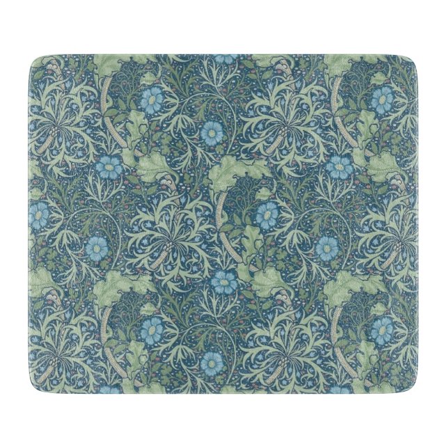 CORTAR TABLA DE CORTE DE VIDRIO: WILLIAM MORRIS : FLORAL  (Anverso)