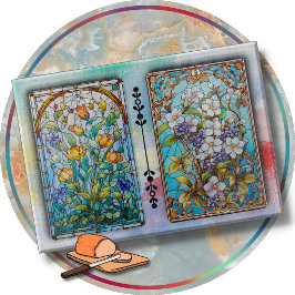 Cortar TABLA DE CORTE - Diseño Floral Estilo Vidrio Pinta