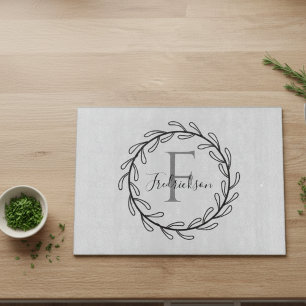 Cortar Tabla de fiambres de bienvenida floral rústica