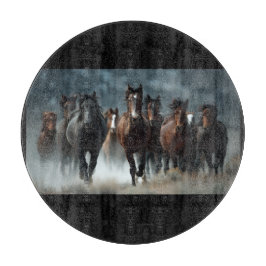 Cortar Una bonita tabla de corte diseñada para caballos