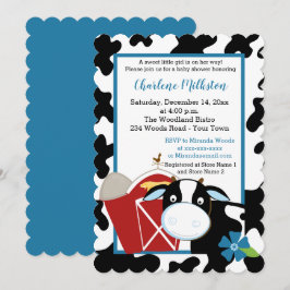 Corte de la invitación Baby Shower de Blue Dairy C