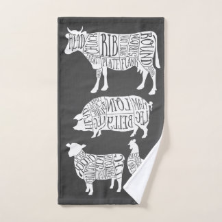 Cortes de carne de vaca cerdo y pollo carnicería v
