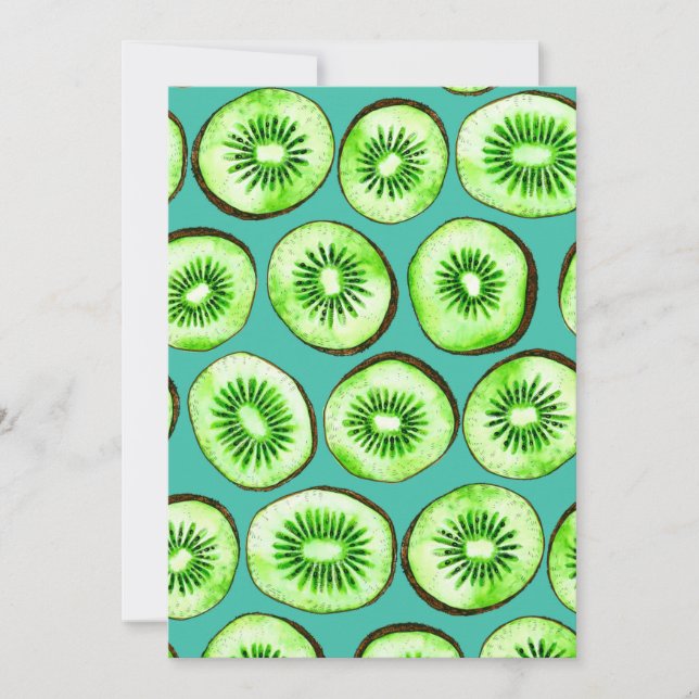 Cortes de Kiwi en turquesa (Anverso)