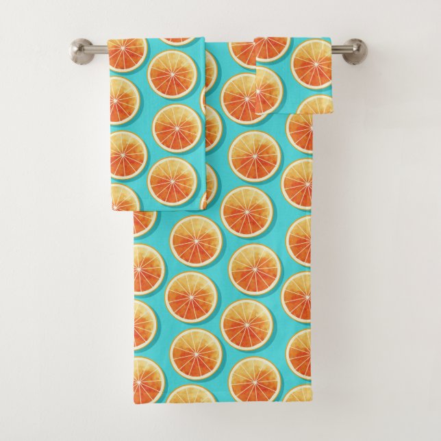 Cortes de naranja en azul (In situ)