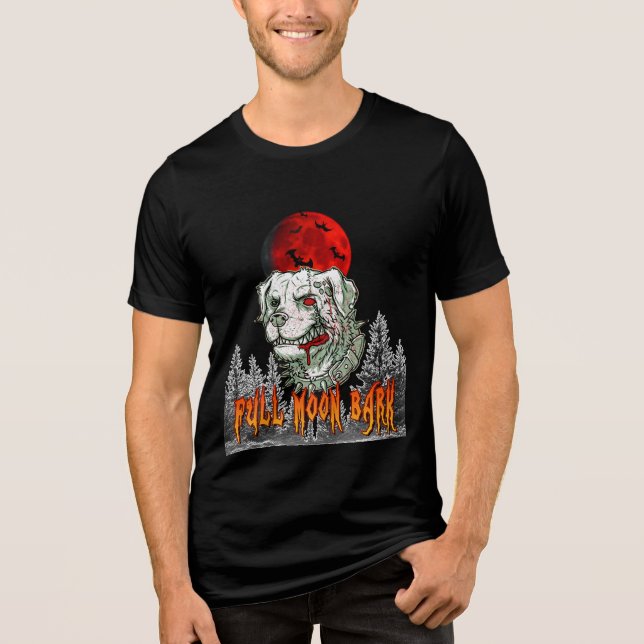 Corteza de luna de sangre - Camisa Halloween de pe (Anverso)