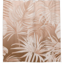 Cortina de baño tropical Mocha Boho