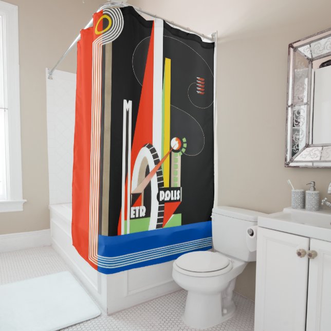 Cortina De Ducha 1930's Movie Shower Curtain (In situ)