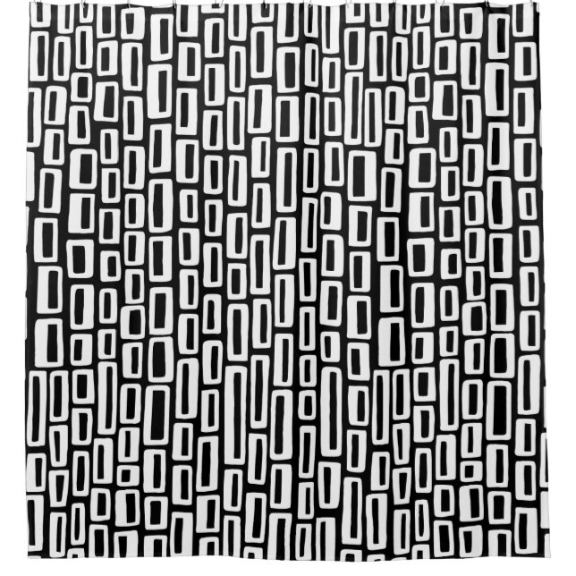 Cortina De Ducha 200515 - Blanco sobre negro (Anverso)