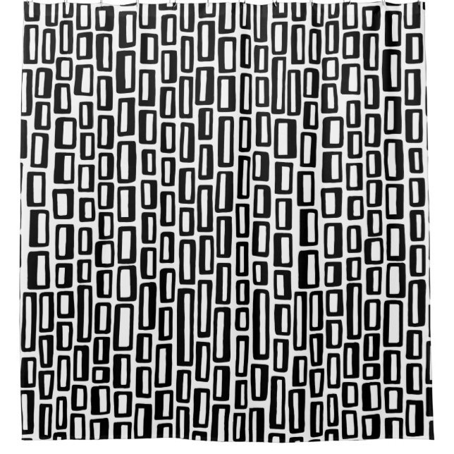 Cortina De Ducha 200515 - Negro sobre blanco (Anverso)