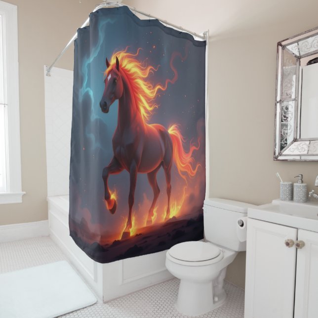 Cortina De Ducha „2026 – Das Jahr des Feuerpferds“ (In situ)