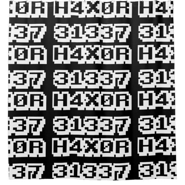 CORTINA DE DUCHA 31337 H4X0R (Anverso)