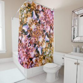 Cortina De Ducha 50 capas de diamantes tropicales de color "Bling"