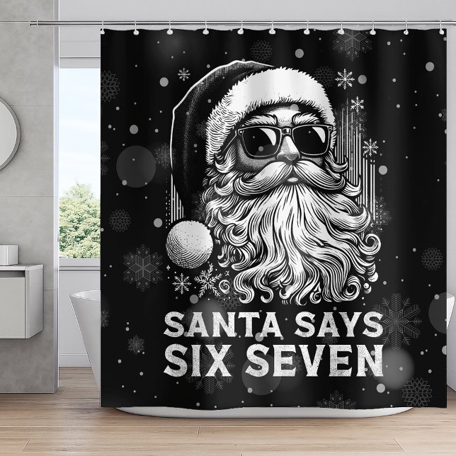Cortina De Ducha 67 Meme Funny Santa Says Six Seven Christmas (Subido por el creador)