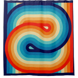 Cortina De Ducha 70s Double Wave