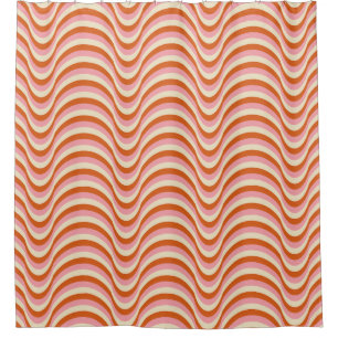 Cortina De Ducha 70's Retro Seamless Pattern. 60s and 70s Aesthetic