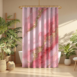 Cortina De Ducha A luxurious pink marble background