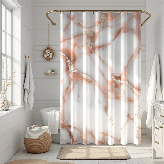 Cortina De Ducha A luxurious rose-gold marble background (Subido por el creador)
