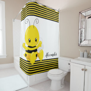 Cortina De Ducha Abeja dulce del bebé