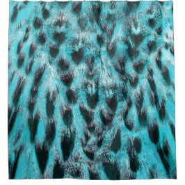 Cortina De Ducha Abstract blue feather pattern