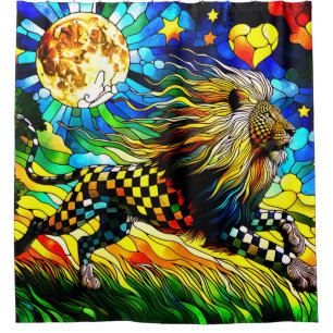 Cortina De Ducha Abstract Lion