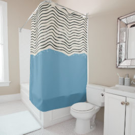 Cortina De Ducha Abstract minimalist artistic lines Monogram