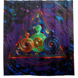 Cortina De Ducha abstract Palette Knife 002