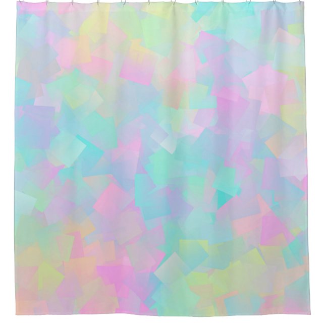 Cortina De Ducha Abstract retro pattern of geometric shapes in pink (Anverso)