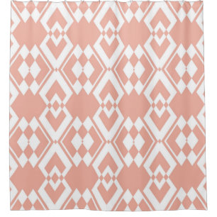 Cortina De Ducha Abstract seamless pattern of Wax flower pink color