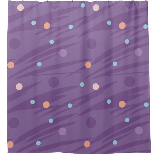 Cortina De Ducha Abstract seamless purple pattern with circles and  (Anverso)